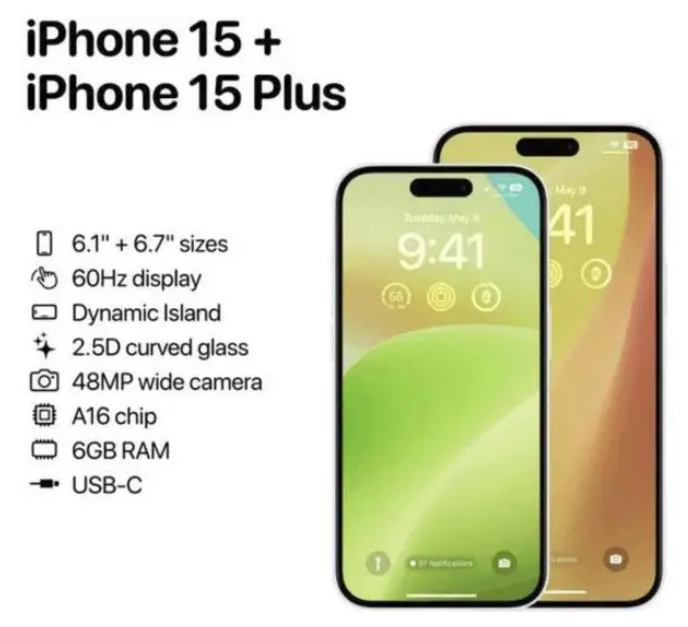 罗山苹果15维修服务分享iPhone15有哪些机型 